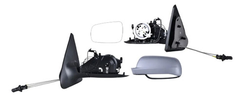 [018-3115-07] ESPEJO VW POINTER 00-09 2 PUERTAS C/CONTROL P/PINTAR IZQ