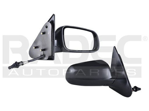 [018-3115-08] ESPEJO VW POINTER 00-09 4 PUERTAS C/CONTROL CORRUGADO NEGRO DER