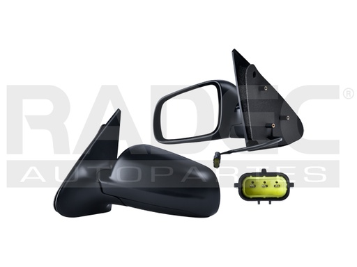 [018-3115-13] ESPEJO VW POINTER 00-09 ELECTRICO CORRUGADO BASE/TRENDLINE L4 4CILINDROS 1.8L 4 PUERTAS IZQ