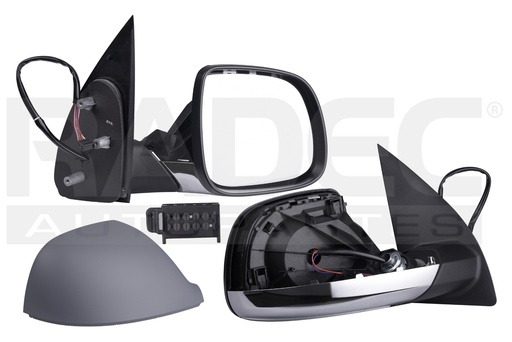 [018-3125-04] ESPEJO VW AMAROK 11-20  ELECTRICO C/DESENPANANTE E/ABATIBLE P/PINTAR 7 PINES BASE CROMADA HIGHLINE L4 4 CILINDROS 2.0L 4 PUERTAS DER