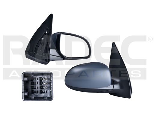 [018-3405-00] ESPEJO HY I10 12-14 ELECTRICO P/PINTAR GL/GLS/MT/PLUS L4 4CILINDROS 1.1/1.2L 5 PUERTAS DER