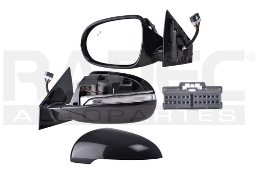 [018-3503-15] ESPEJO KI SORENTO 16-20 ELECTRICO C/DESEMPANANTE C/DIRECCIONAL P/SENSOR DE PROXIMIDAD C/MEMORIA E/ABATIBLE P/PINTAR EX/LX/SXL L4/V6 4/6 CILINDROS 2.4/3.3L 5 PUERTAS IZQ