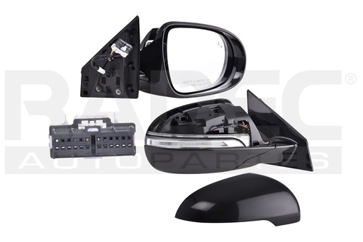 [018-3503-16] ESPEJO KI SORENTO 16-20 ELECTRICO C/DESEMPANANTE C/DIRECCIONAL P/SENSOR DE PROXIMIDAD P/PINTAR EX/LX/SXL L4/V6 4/6 CILINDROS 2.4/3.3L 5 PUERTAS DER
