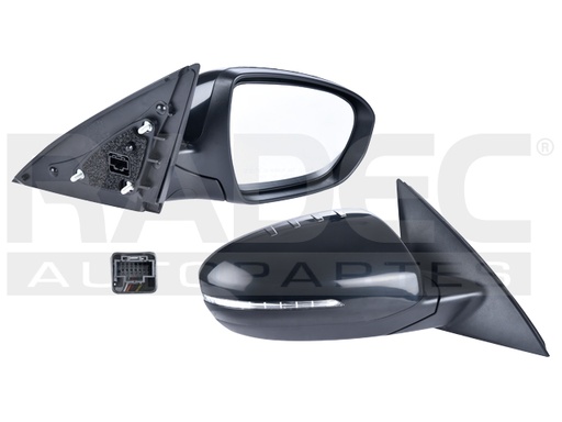 [018-3505-04] ESPEJO KI OPTIMA 14-15 (U.S.A) ELECTRICO E/ABATIBLE C/DESEMPANANTE C/DIRECCIONAL P/PINTAR LX/SX L4 4 CILINDROS 2.4L 4 PUERTAS DER