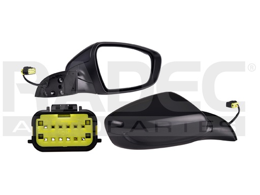 [018-3507-11] ESPEJO KI FORTE 17-18 ELECTRICO C/DESEMPANANTE P/PINTAR 5 PINES EX/LX/SX L4 4 CILINDROS 2.0L 4/5 PUERTAS IZQ