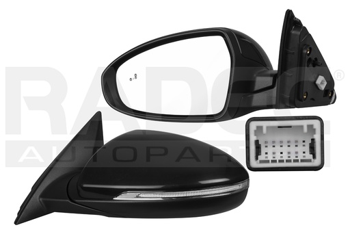 [018-3507-17] ESPEJO KI FORTE 19-23 ELECTRICO C/DESEMPANANTE C/DIRECCIONAL P/SENSOR DE PROXIMIDAD E/ABATIBLE IZQ