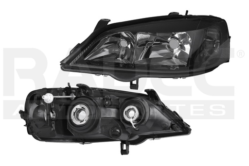 [019-0601-29] FARO CV ASTRA 00-03 ELECTRICO S/MOTOR FONDO NEGRO P/FOCO HALOGENO S/FOCO DEPO IZQ