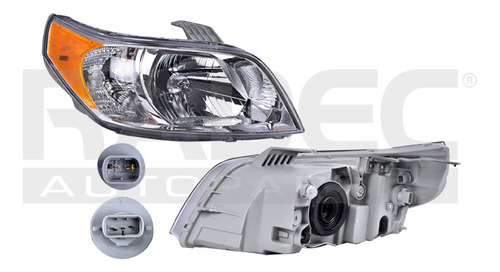 [019-0604-12] FARO CV AVEO 12-18 4 PUERTAS FONDO CROMADO S/FOCO DEPO DER