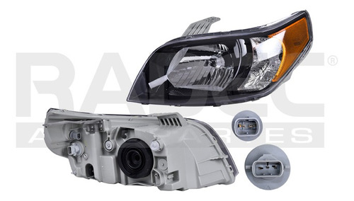 [019-0604-15] FARO CV AVEO 12-18 4 PUERTAS FONDO NEGRO S/FOCO DEPO IZQ