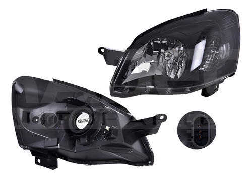 [019-0614-29] FARO CV CHEVY 09-12 FONDO NEGRO S/FOCO DEPO IZQ