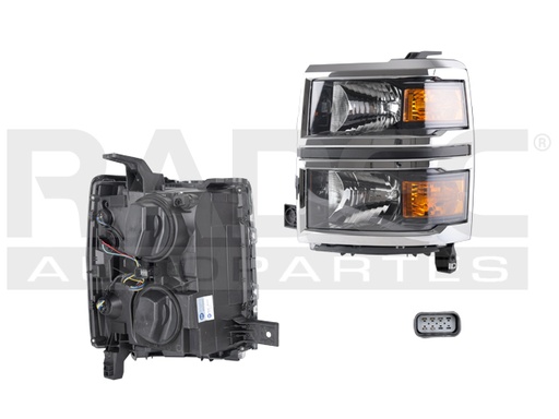 [019-0615-13] FARO CV CHEYENNE 14-16 FILO CROMADO C/FOCO DEPO IZQ