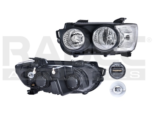 [019-0670-13] FARO CV SONIC 12-16 MANUAL ARO NEGRO S/REFLEJANTE HALOGENO P/FOCO H7/H1 S/FOCO DEPO IZQ