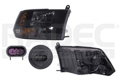 [019-0916-48] FARO DG RAM PU 13-18 FONDO NEGRO C/FOCO DEPO DER