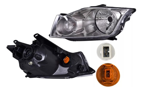 [019-1208-09] FARO FD ECOSPORT 08-12 MANUAL FONDO GRIS P/FOCO HALOGENO S/FOCO TYC IZQ