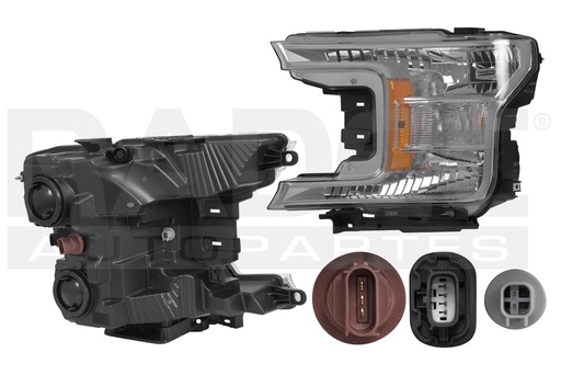 [019-1215-35] FARO FD F-150 18-20 FONDO CROMADO C/FOCO HALOGENO DEPO IZQ