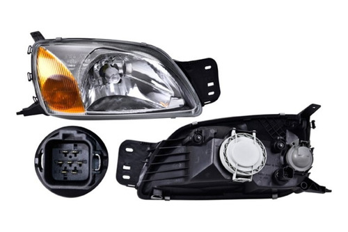 [019-1217-00] FARO FD FIESTA 00-02 ELECTRICO C/MOTOR P/FOCO HALOGENO C/BASE ESQUINA AMBAR S/FOCO DEPO DER