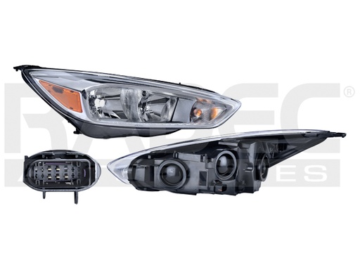 [019-1219-52] FARO FD FOCUS 15-18 FONDO CROMADO S/LUZ DE DIA C/FOCO DEPO DER