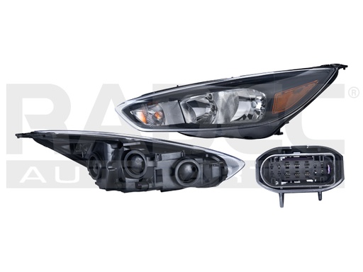 [019-1219-55] FARO FD FOCUS 15-18 FONDO NEGRO S/LUZ DE DIA C/FOCO DEPO IZQ