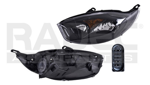 [019-1224-01] FARO FD IKON 11-12 MANUAL 4 PUERTAS FONDO NEGRO P/FOCO HALOGENO S/FOCO DEPO IZQ
