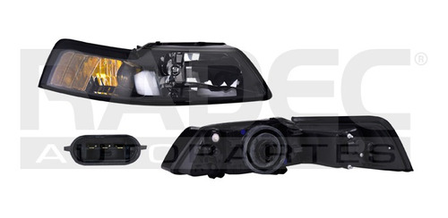 [019-1228-10] FARO FD MUSTANG 99-04 FONDO NEGRO S/FOCO DEPO DER
