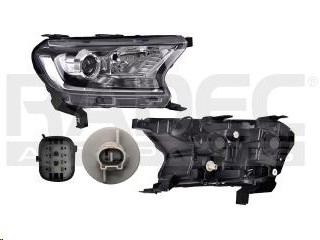 [019-1230-30] FARO FD RANGER 17-21 MANUAL/ELECTRICO C/LUPA FONDO NEGRO C/LUZ DE DIA P/FOCO H11/H15 S/FOCO DEPO DER