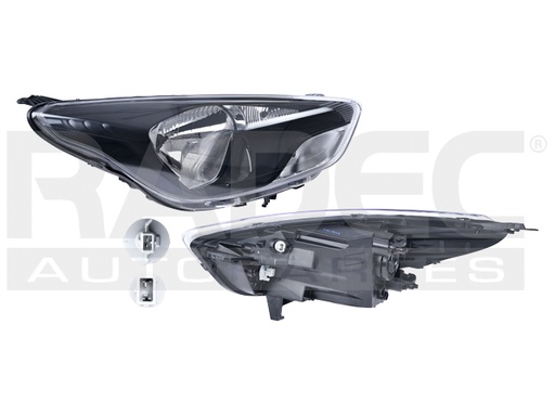 [019-1254-14] FARO FD FIGO 16-18 MANUAL FONDO NEGRO P/FOCO HALOGENO S/FOCO DEPO DER