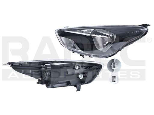 [019-1254-15] FARO FD FIGO 16-18 MANUAL FONDO NEGRO P/FOCO HALOGENO S/FOCO DEPO IZQ