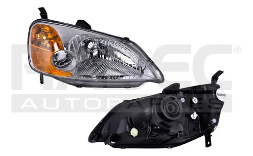 [019-1302-04] FARO HD CIVIC 01-03 4 PUERTAS S/FOCO DEPO DER