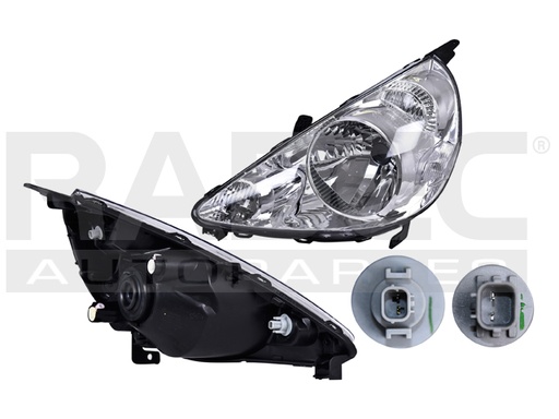 [019-1304-13] FARO HD FIT 06-08 MANUAL FONDO CROMADO P/FOCO HALOGENO S/FOCO DEPO IZQ