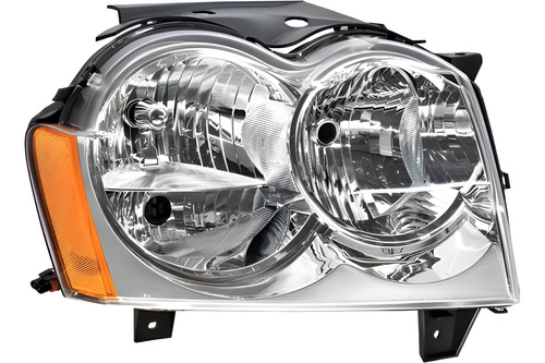 [019-1605-06] FARO JP GRAND CHEROKEE 05-07 FONDO CROMADO CUARTO AMBAR S/FOCO DEPO DER