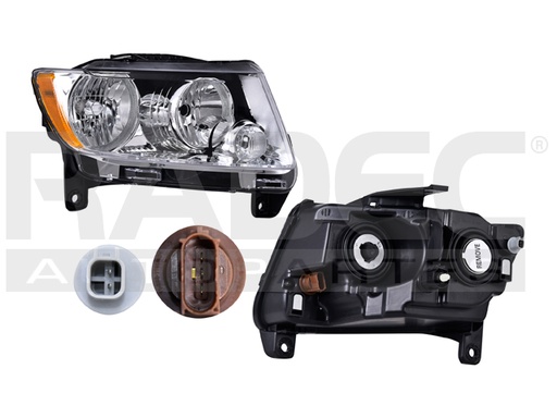 [019-1605-26] FARO JP GRAND CHEROKEE 11-13 S/FOCO HALOGENO DEPO DER
