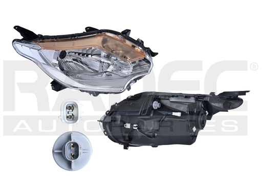 [019-2204-14] FARO MT L200 16-19 MANUAL/ELECTRICO FONDO CROMADO P/FOCO HALOGENO S/FOCO DEPO DER