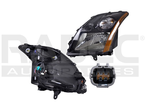 [019-2316-47] FARO NS SENTRA 07-10 FONDO NEGRO C/FOCO DEPO IZQ