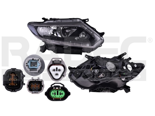 [019-2324-12] FARO NS X-TRAIL 15-17 ELECTRICO C/LEDS DEPO DER