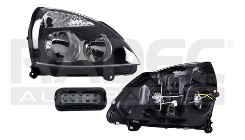 [019-2601-00] FARO RN CLIO 02-04 ELECTRICO FONDO NEGRO P/FOCO HALOGENO S/FOCO DEPO DER
