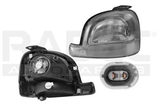 [019-2602-03] FARO RN KANGOO 08 C/CUARTO BLANCO TYC IZQ
