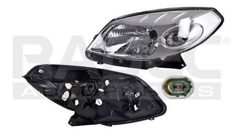 [019-2606-01] FARO RN SANDERO 10-11 MANUAL/ELECTRICO FONDO CROMADO P/FOCO HALOGENO S/FOCO DEPO IZQ