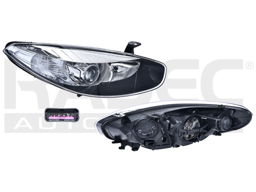 [019-2608-02] FARO RN FLUENCE 13-18 ELECTRICO FONDO NEGRO P/FOCO XENON S/FOCO DEPO DER