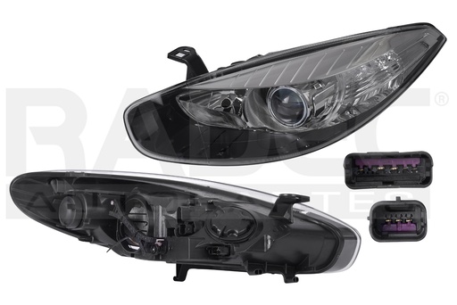 [019-2608-05] FARO RN FLUENCE 13-18 ELECTRICO C/MOTOR FONDO NEGRO P/FOCO HALOGENO C/MOLDURA CROMADA S/FOCO DEPO IZQ