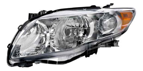 [019-3004-27] FARO TY COROLLA 09-10 FONDO CROMADO S/FOCO DEPO IZQ