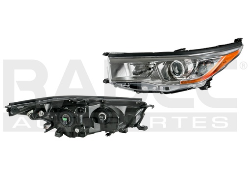 [019-3006-21] FARO TY HIGHLANDER 14-16 FONDO CROMADO C/FOCO DEPO IZQ