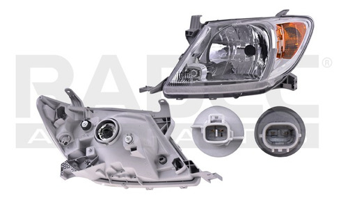 [019-3007-05] FARO TY HILUX 06-08 MANUAL/ELECTRICO P/FOCO HALOGENO S/FOCO DEPO IZQ