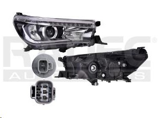 [019-3007-22] FARO TY HILUX 16-20 ELECTRICO P/FOCO HALOGENO C/LEDS S/FOCO DEPO DER