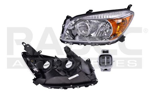 [019-3011-07] FARO TY RAV 4 06-08 FONDO CROMADO S/FOCO DEPO IZQ