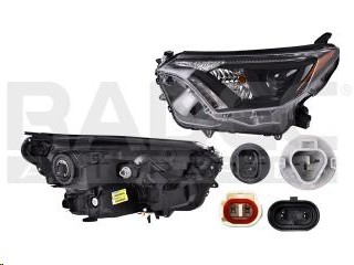 [019-3011-39] FARO TY RAV 4 16-18 FILO NEGRO P/FOCO HALOGENO C/FOCO DEPO IZQ