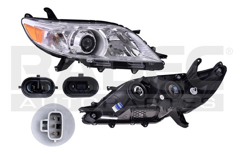 [019-3012-18] FARO TY SIENNA LE/XLE 11-14 P/FOCO HALOGENO C/FOCO DEPO DER