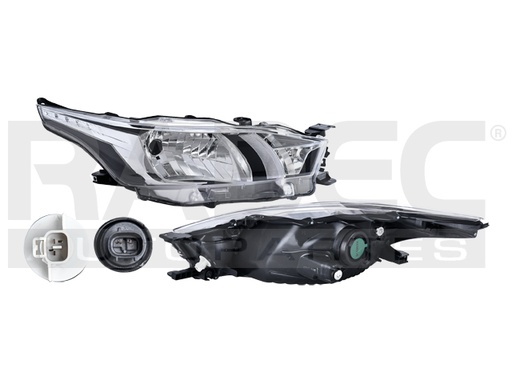 [019-3018-28] FARO TY YARIS 17 ELECTRICO 5 PUERTAS P/FOCO HALOGENO S/FOCO DEPO DER