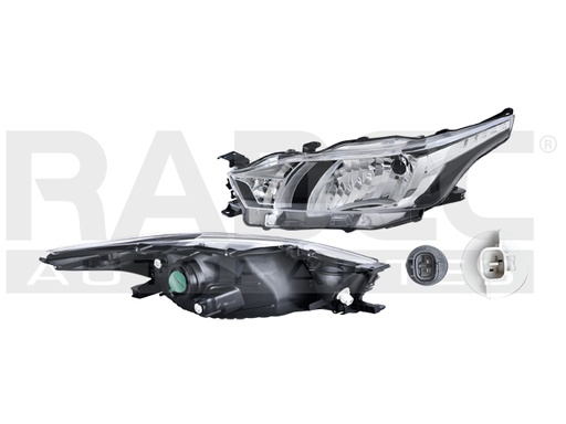 [019-3018-29] FARO TY YARIS 17 ELECTRICO 5 PUERTAS P/FOCO HALOGENO S/FOCO DEPO IZQ