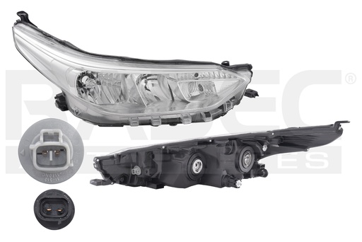 [019-3018-34] FARO TY YARIS 18-20 MANUAL/ELECTRICO 4 Y 5 PUERTAS S/FOCO DEPO DER