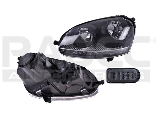 [019-3103-03] FARO VW BORA 05-10 GLI FONDO NEGRO HELLA